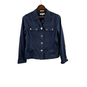 Women’s Jones New York Large Navy Blue Soft Jean Jacket